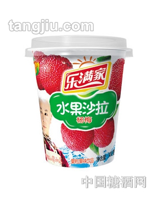 樂(lè)滿家楊梅水果沙拉果粒果味飲料300g