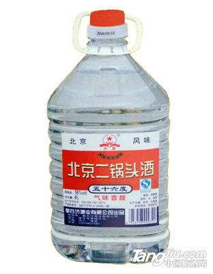 北京二鍋頭酒 4L 56%vol（白瓶）17325476967