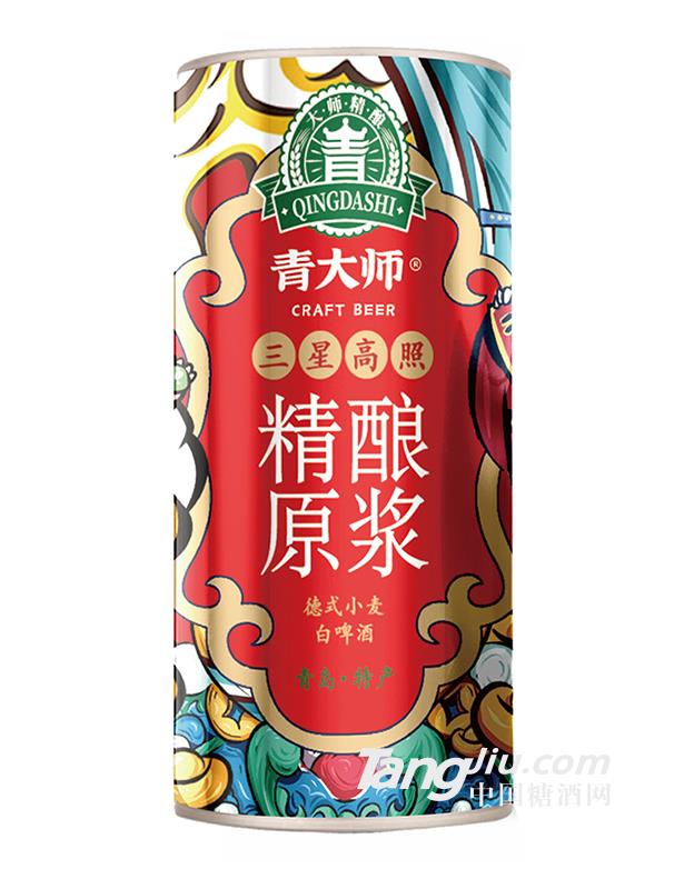 青大師-三星高照白啤酒1L