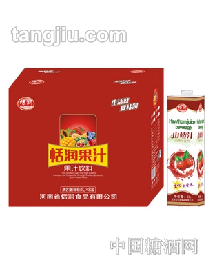 恬潤山楂汁飲料1L