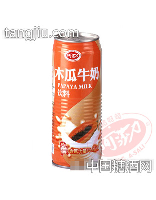 阿莎力臺灣水果飲料木瓜牛奶500ml