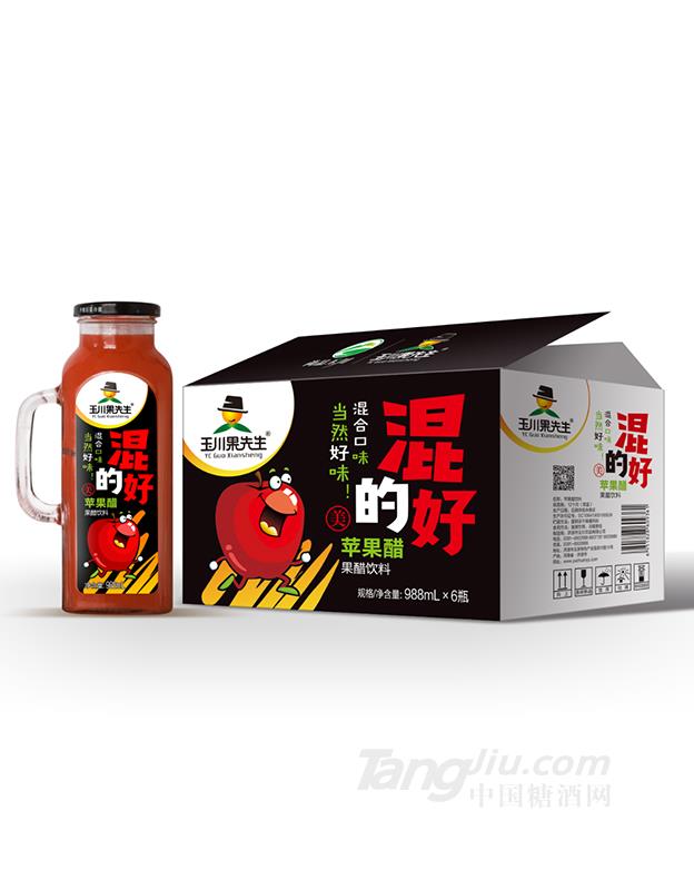 988ml×6果先生手柄方杯蘋果醋飲料