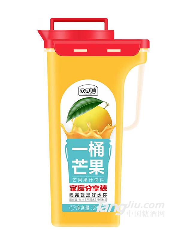 眾口妙·一桶芒果果汁飲料2L